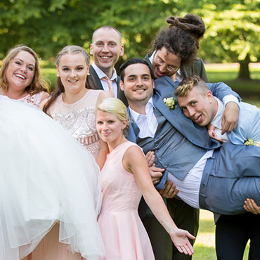 Hochzeit in Hamburg Freie Trauung Schloss Tremsbüttel geteiltes Bild Spaß Foto Fotograf Hildesheim Sergej Metzger